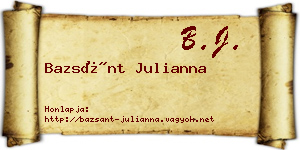 Bazsánt Julianna névjegykártya